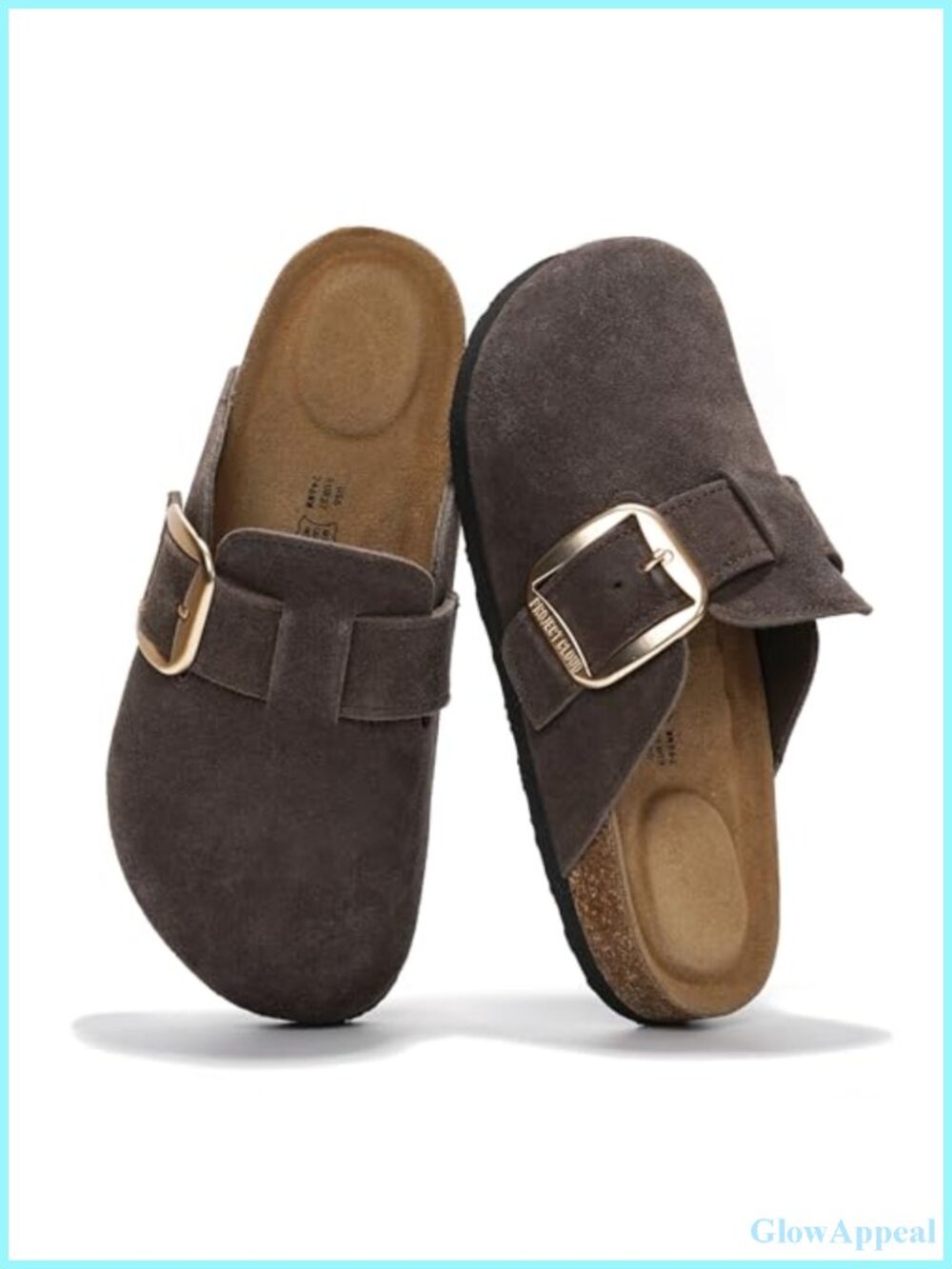 Genuine Leather Clogs for Women Memory Foam Non-Slip Lightweight Mules